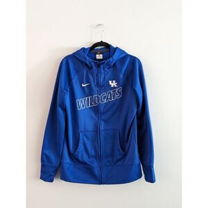 Nike Therma-Fit University of Kentucky UK Wildcats Hooded Full Zip Jacket Blue L